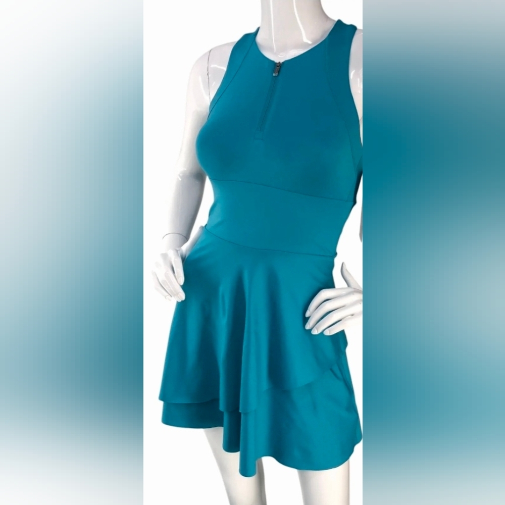 Athleta Break Point Tennis Dress Teal Large